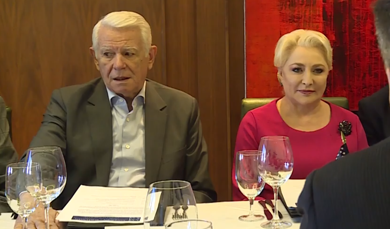 Premierul Dăncilă s-a întâlnit cu oameni de afaceri din SUA. VIDEO oficial fără sunet