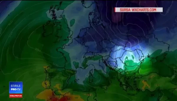 Un val de aer siberian aduce frig în România. ”Aceste temperaturi sunt periculoase”