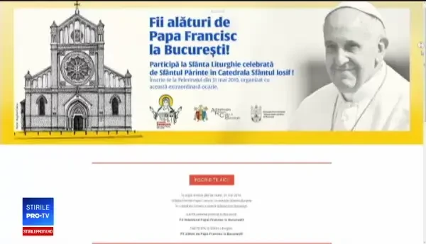 Înscrieri online pentru vizita Papei. Sfaturile organizatorilor privind ținutele pelerinilor