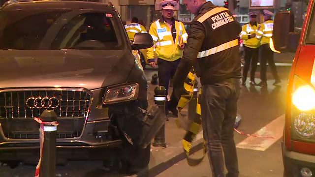 Accident bizar în București. Biciclist lovit în timp ce aștepta să traverseze strada