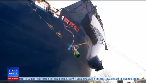 A fost sfințită nava construită la Constanța. Planuri mărețe pentru marinarii români