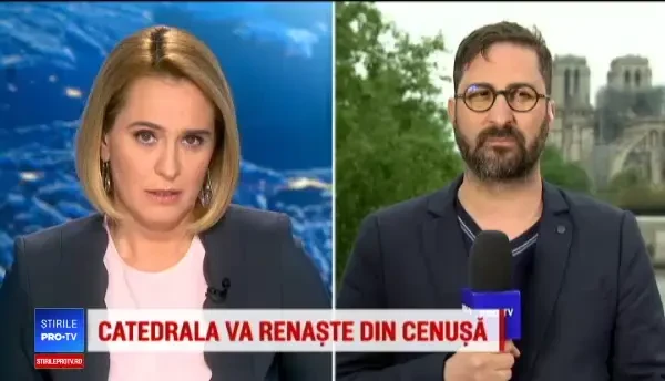 Incendiul de la Notre Dame. Cosmin Savu, de la locul dezastrului: ”E un moment greu”