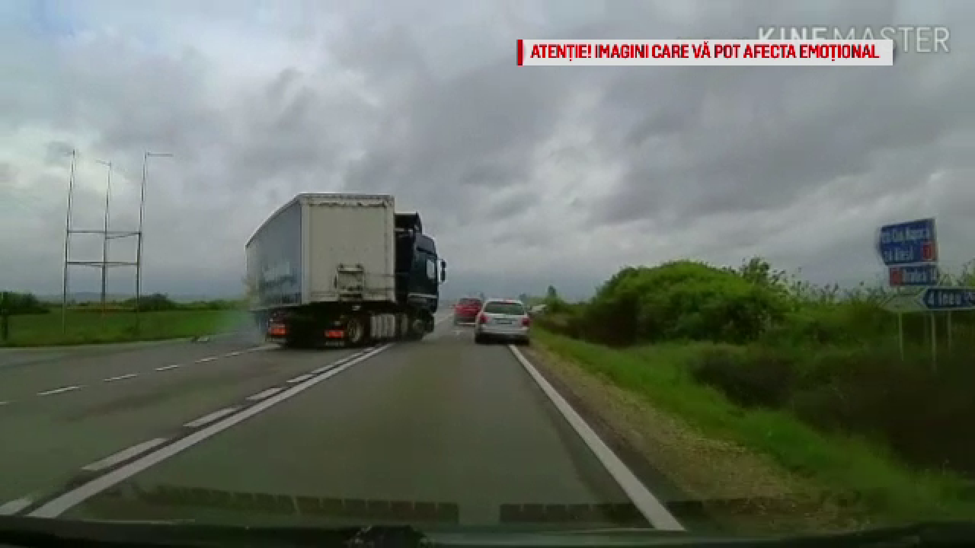 Un actor din România a filmat cu camera de bord un accident în care a murit o persoană