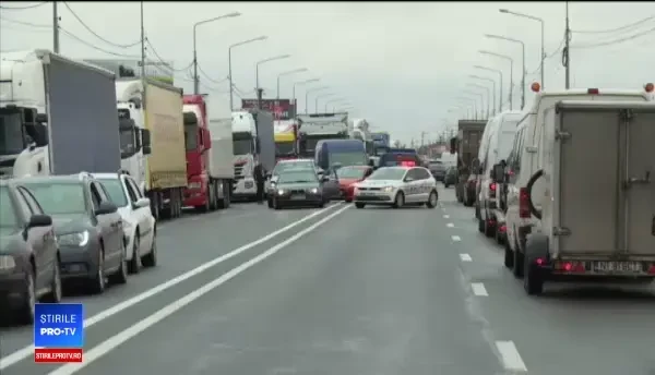 Blocaj total la vămile din vestul țării din cauza unei defecțiuni. Cozi de mașini de câțiva km