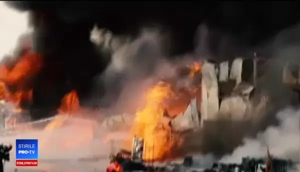 Nor toxic la ieșirea din București. Un centru comercial a luat foc