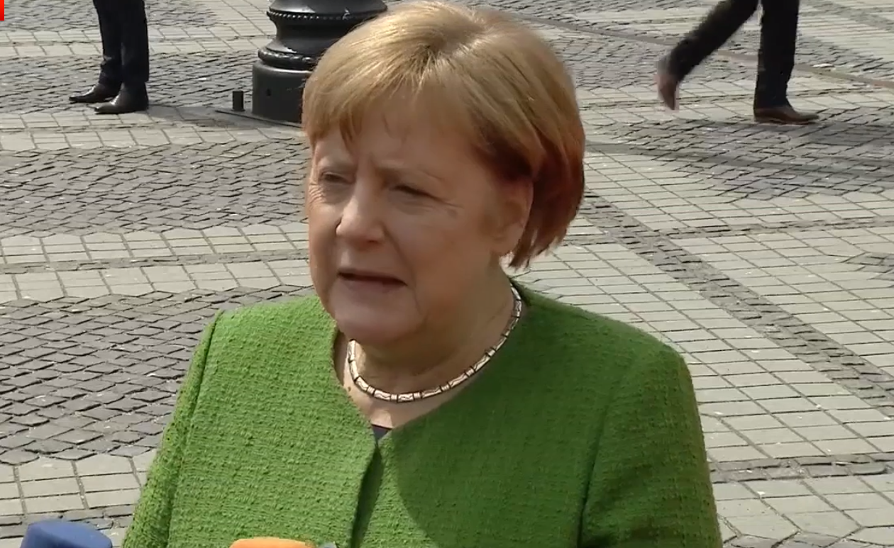 Cancelarul german Angela Merkel la summitul de la Sibiu