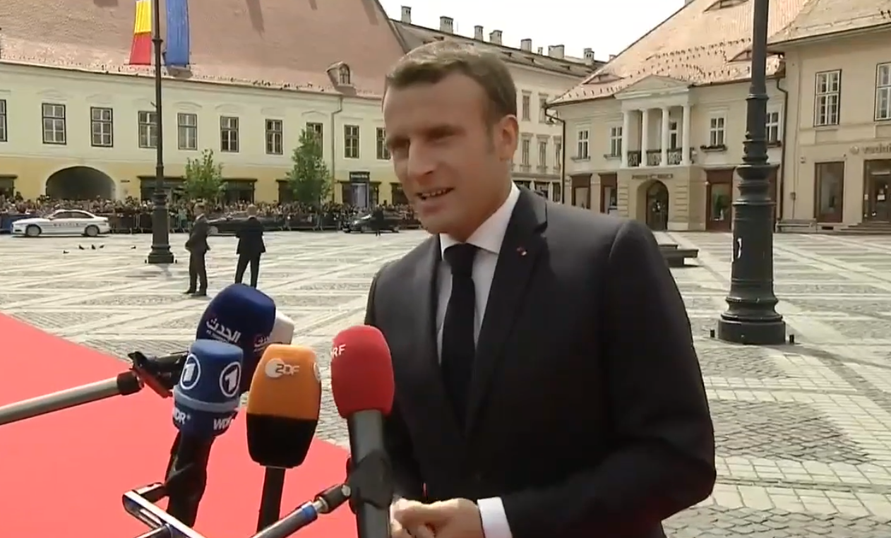 Emmanuel Macron, la summitul de la Sibiu