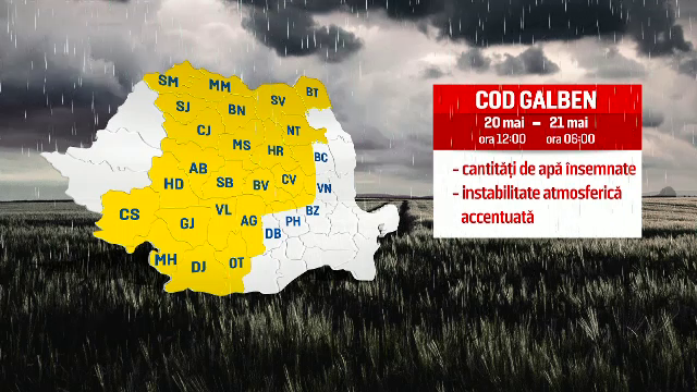 Codul portocaliu de ploi a făcut prăpăd. O femeie ar fi fost luată de viitură