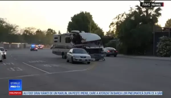 O femeie care a furat o rulotă a fost urmărită cu elicopterul. Ce era în vehicul