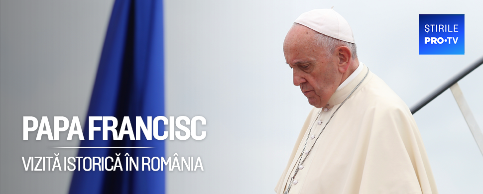 Papa Francisc &icirc;n Rom&acirc;nia