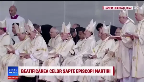 Papa Francisc, la Blaj. A început ceremonia de beatificare, la care asistă 100.000 de pelerini