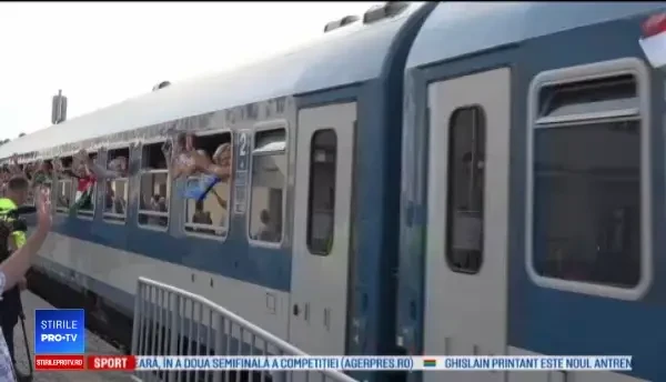 Mii de pelerini din Ungaria, primiți cu daruri în gara din Târgu Mureș: „Multă dragoste”