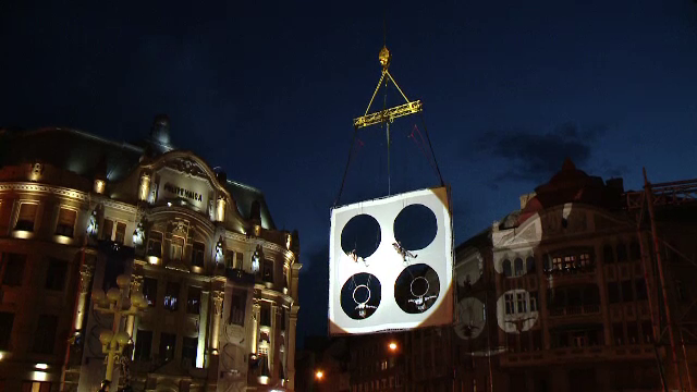 Poveste în aer la Timișoara. Coregrafii inedite la 40 de metri înălțime