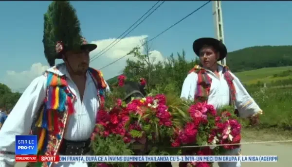 Rusalii 2019. Obicei în Bistrița: fetele care vor să se mărite ating coarnele boului