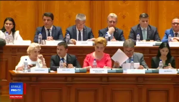 Filmul moţiunii numărul 3 împotriva guvernului Dăncilă. Un deputat PNL a venit cu rahat