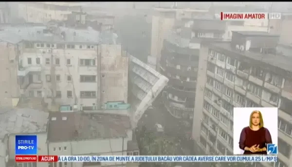 Ce spune Primăria Capitalei despre schela prăbușită. Vecin: „N-a lucrat nimeni niciodată aici”