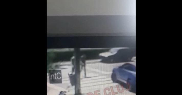 Momentul în care un om de afaceri a ucis un tânăr pe trecerea de pietoni, în Cluj