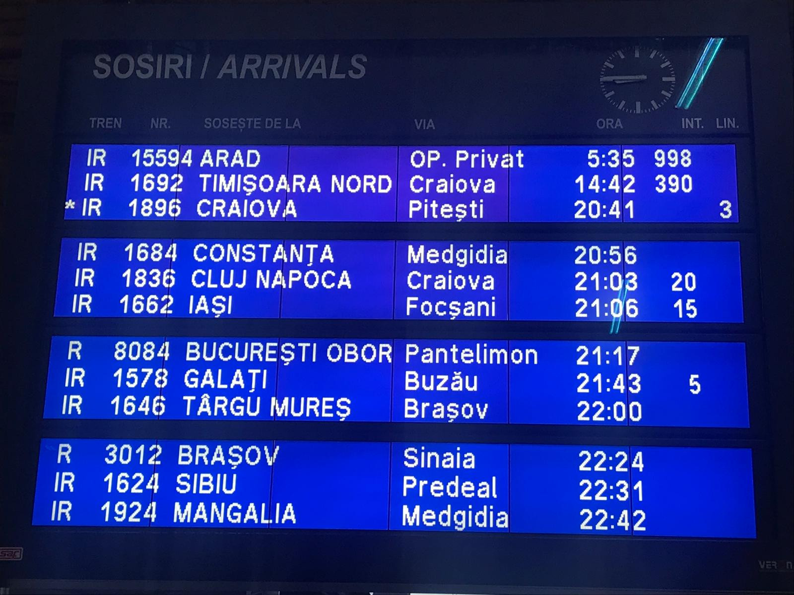 Tren cu întârziere de aprope 1.000 de minute, în Gara de Nord. Care este explicaţia