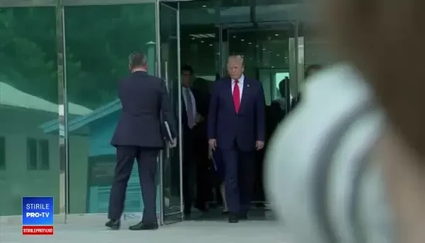 Momentul în care Trump păşeşte pe pământ nord-coreean. "E o zi minunată"