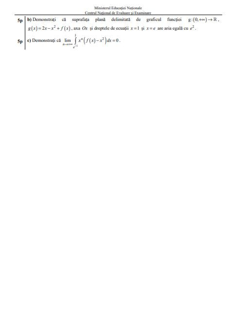 Subiecte MATEMATICĂ BAC 2019, MATE INFO