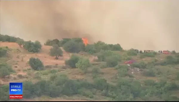 Una dintre cele mai mari insule grecești, în pericol din cauza incendiilor de vegetație