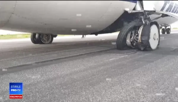 ANIMAŢIE GRAFICĂ: Cum a fost posibil ca roţile unui avion Tarom să explodeze la aterizare