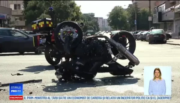 Accident grav între un motociclist și o mașină: "Am auzit o bubuitură ca o explozie”