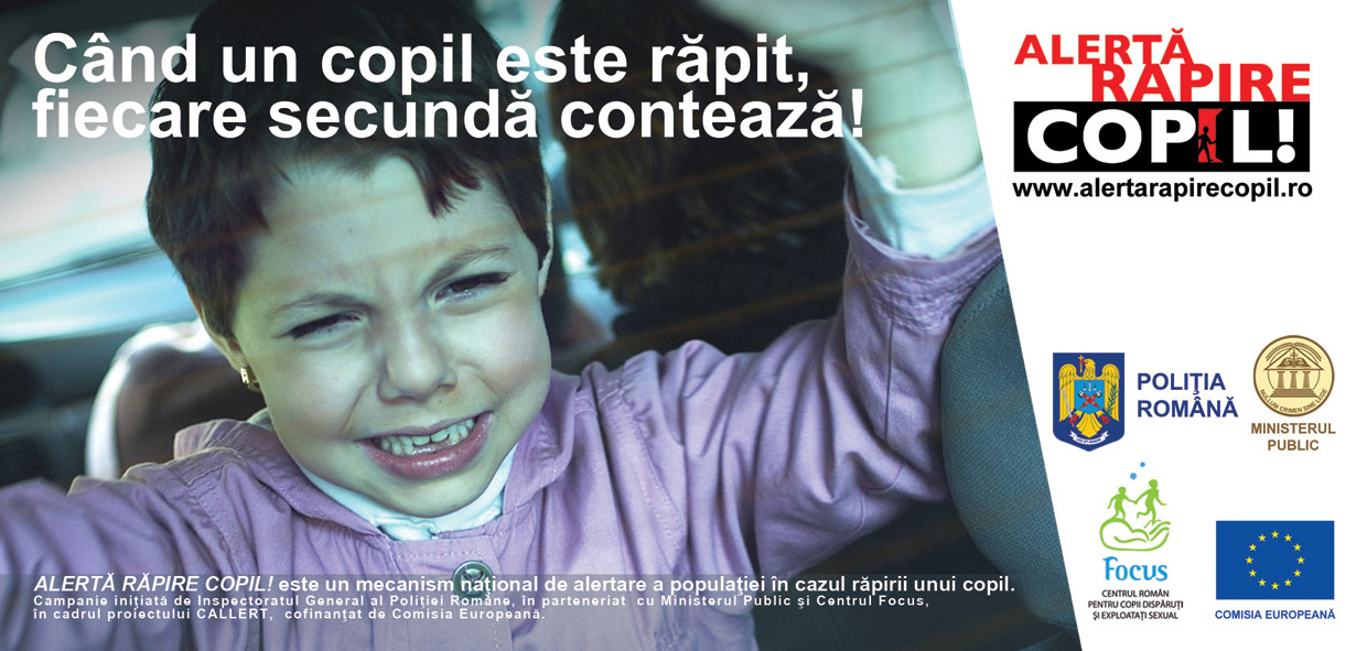flyer prezentare sistem alerta rapire copil