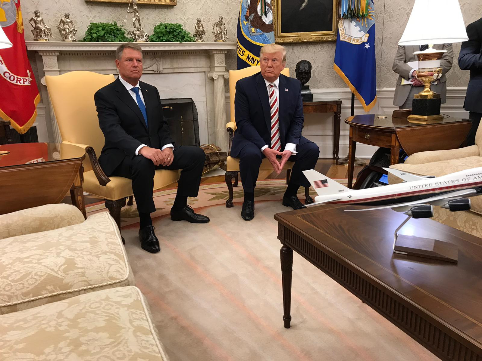 Declaraţia adoptată de Iohannis şi Trump. "Angajament reciproc faţă de statul de drept"