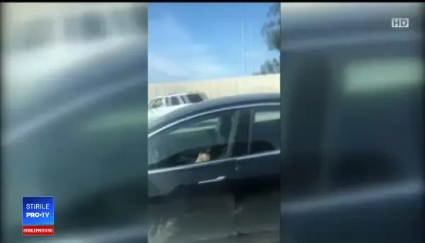 Mergea cu 120 de km/h pe autostradă în timp ce dormea. Filmare revoltătoare cu șoferul