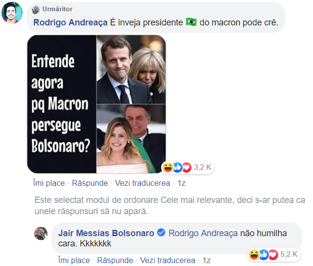 Reacția furioasă a lui Macron, după ce președintele Braziliei i-a insultat soția