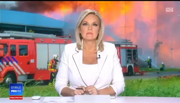 Fum toxic în Vâlcea după o explozie la o fabrică de vopsele. Mesajul RO-Alert