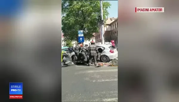 Cinci persoane rănite într-un accident rutier petrecut în centrul orașului Cluj-Napoca