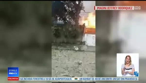 Momentul în care un avion se prăbușește în Filipine și explozia ce a urmat