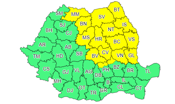 Schimbare majoră a vremii. Unde scad temperaturile cu peste 10 grade