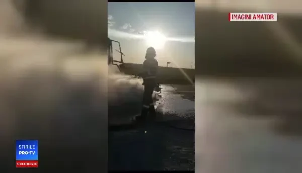 Accident oribil, lângă Constanţa, după ce un excavator a lovit o motocicletă