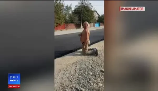 Reacția virală a unui băcăuan după ce drumul din satul său a fost asfaltat