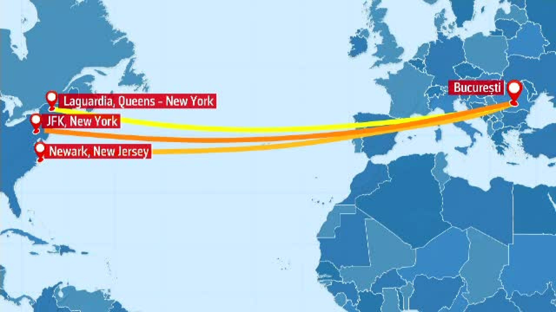 Tarom introduce curse directe București - SUA. Cât ar putea costa un bilet