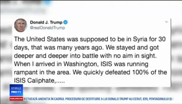 Posibile consecințe ale retragerii trupelor americane din Siria. ”Un impuls pentru Rusia”