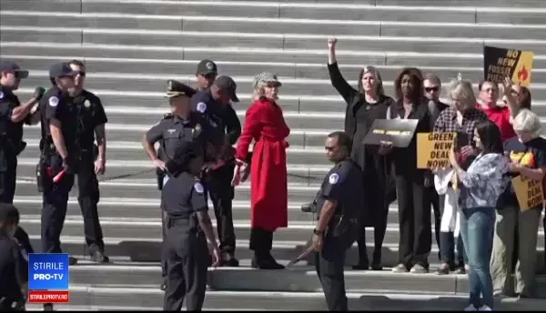 Moment jenant pentru Jane Fonda. Actrița a fost încătușată de oamenii legii