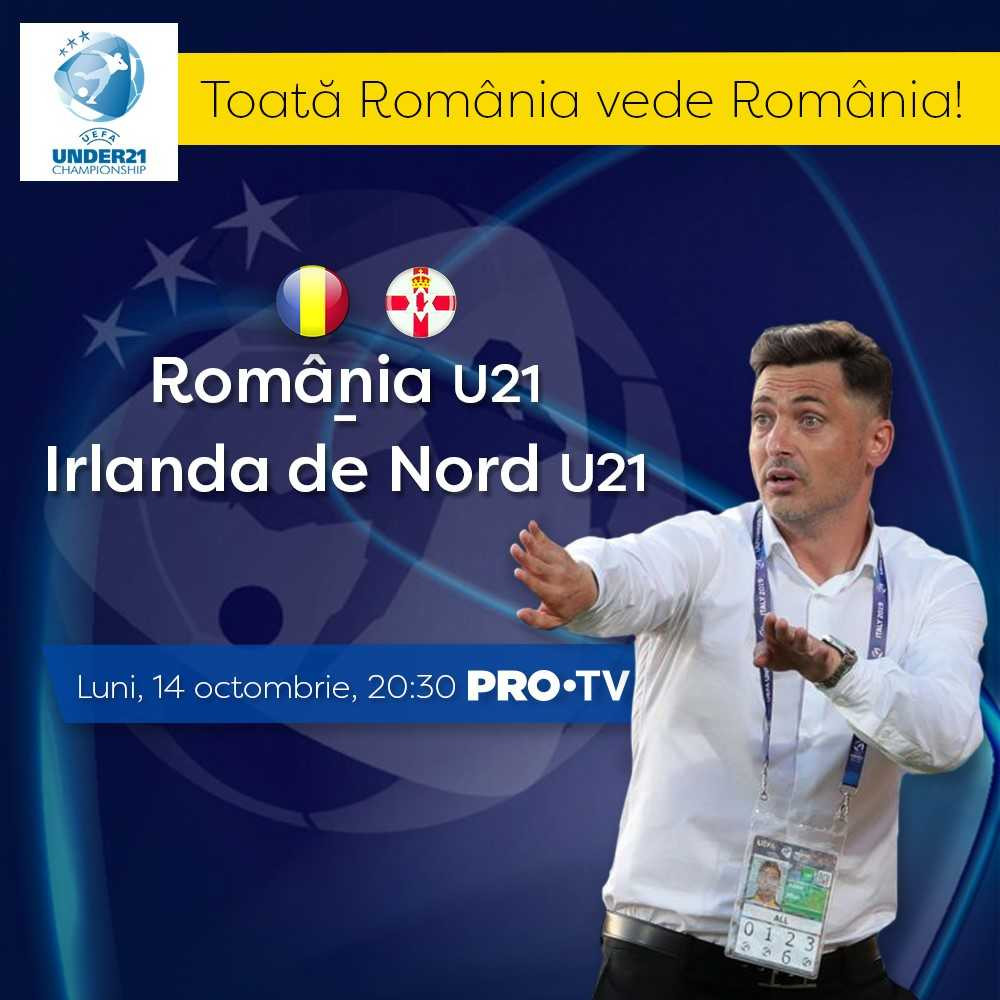 ROMÂNIA U21 - IRLANDA DE NORD U21. Tricolorii mici câștigă cu 3-0 și se mențin în lupta pentru calificare