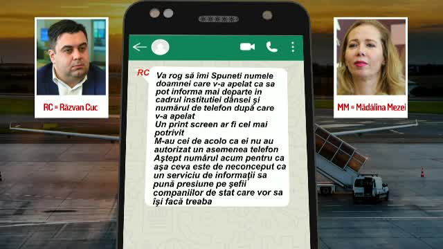 Mesajele pe care i le-a trimis Răzvan Cuc fostei șefe Tarom în ziua moțiunii: „Aștept numele”