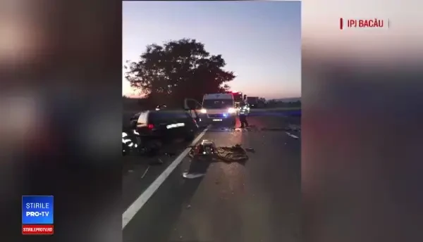 Un bărbat a intrat cu mașina într-un camion, încercând să-și ucidă soția