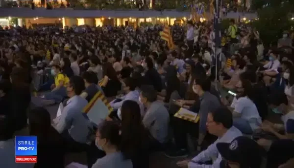 Manifestație în Hong Kong pentru susținerea independenței Cataloniei