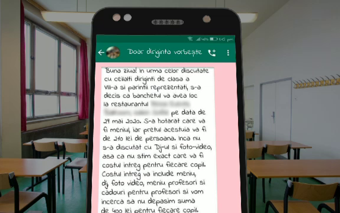 Dezvăluirile unui părinte despre banii ceruți la şcoală. Ce se întâmplă pe grupul "Doar diriginta vorbeşte"
