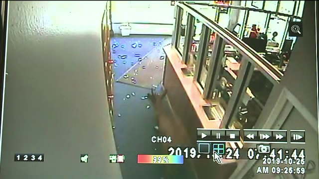 Proprietarul unui magazin a auzit cum cineva sparge vitrina. Ce creatură a intrat pe geam