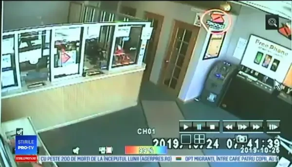 Proprietarul unui magazin a auzit cum cineva sparge vitrina. Ce creatură a intrat pe geam