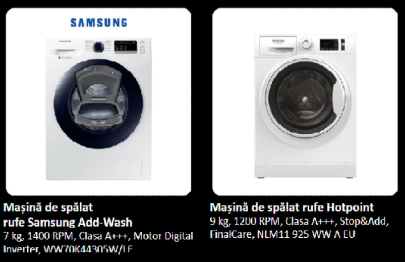 Oferte de neratat de la eMag. Mașini de spălat și frigidere la prețuri spectaculoase