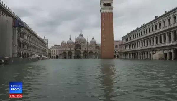 Veneţia, ameninţată de un nou episod de inundaţii. A fost decretată stare de urgenţă