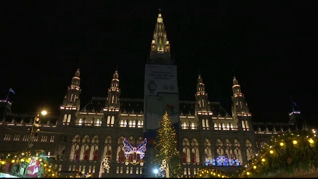 Celebrul târg vienez de Crăciun s-a deschis oficial. Cât măsoară cel mai înalt brad